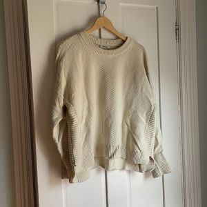 Cream Chunky Sweater | Madewell XL